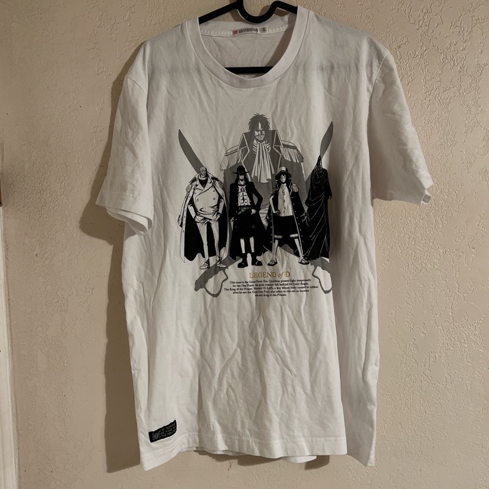 One Piece anime Legend Of D Uniqlo shirt.